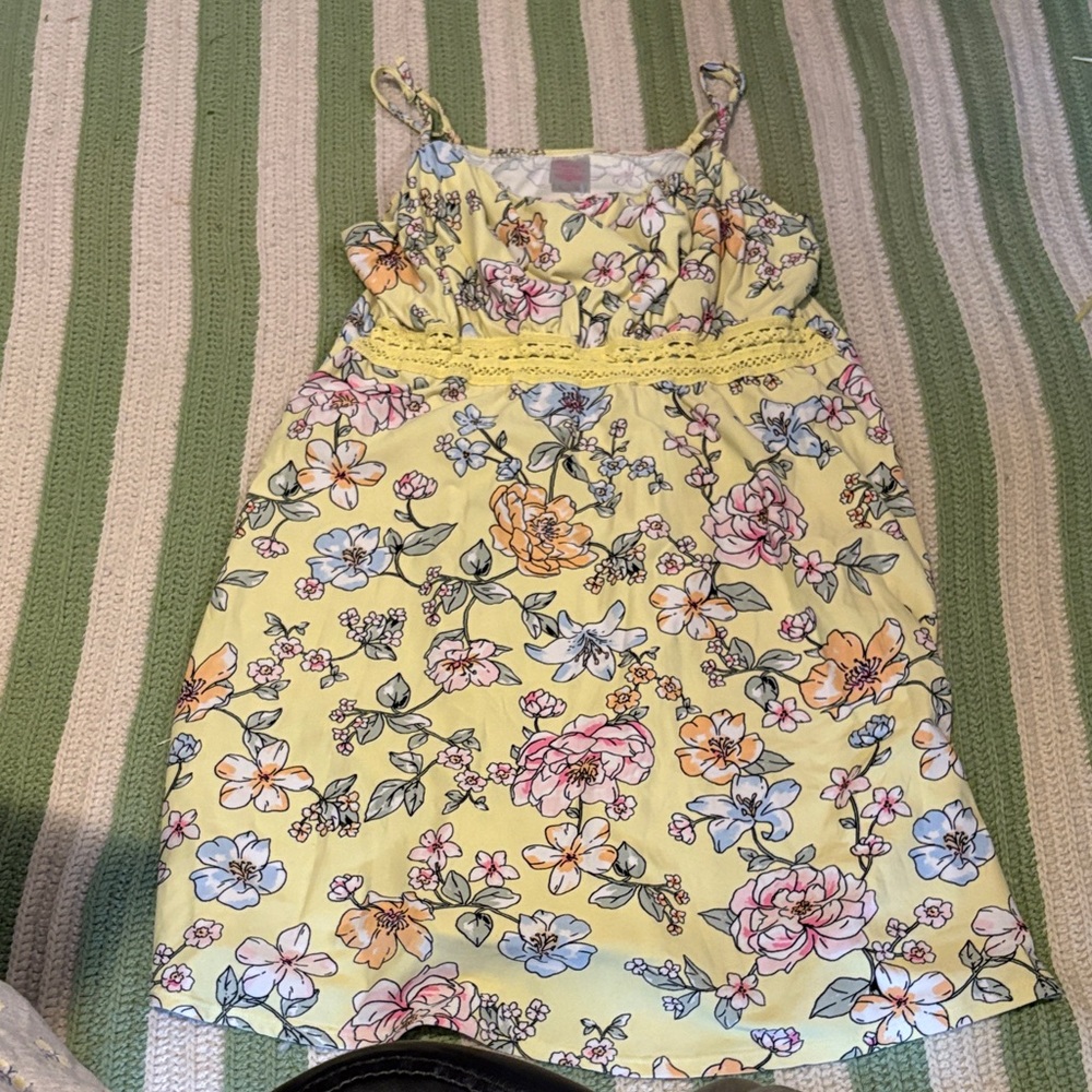 No Boundaries Yellow Floral Dress